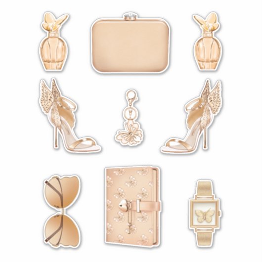 Stickers or Rose haute mode (Devant)