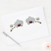 Stickers - Orchidée blanche à lèvres rubis (Enveloppe)