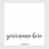 Stickers Ordinateur portable Tumbler Texte Nom Per (Feuille)