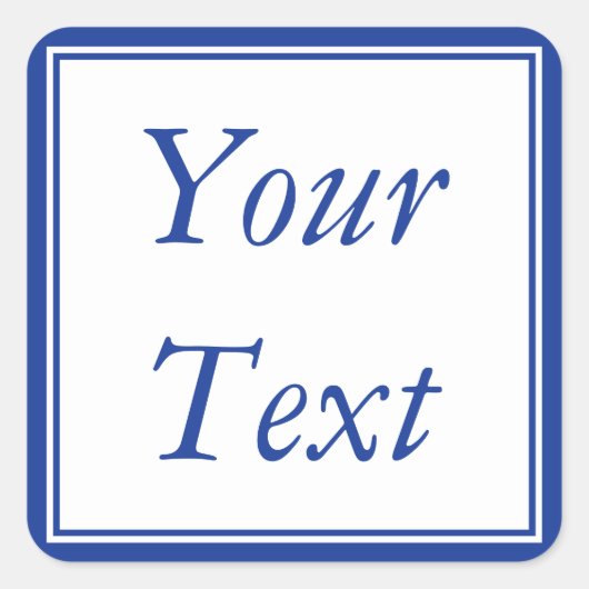 Stickers ou Étiquettes bleus et blancs avec texte (Devant)