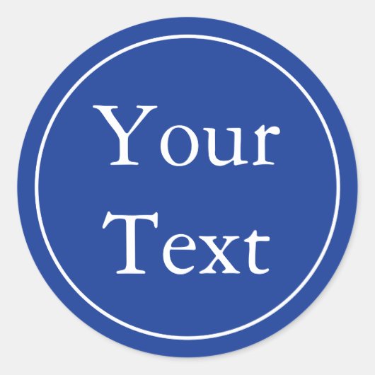 Stickers ou Étiquettes bleus et blancs avec texte  (Devant)