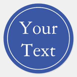 Stickers ou Étiquettes bleus et blancs avec texte 