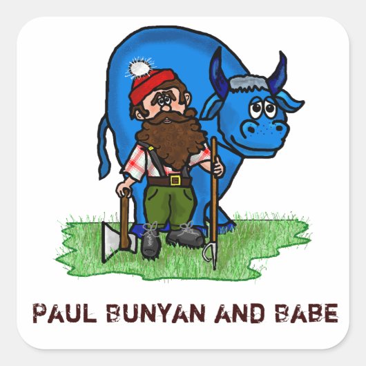 Stickers ou étiquettes de nom Paul Bunyan (Devant)