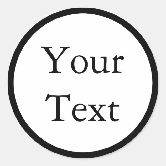 Stickers ou Étiquettes noirs et blancs avec texte  (Devant)