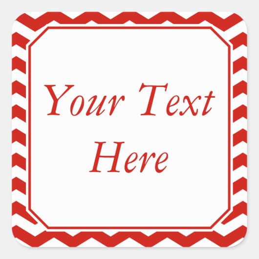 Stickers ou Étiquettes rouges et blancs avec texte (Devant)