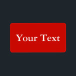 Stickers ou Étiquettes rouges et blancs avec texte<br><div class="desc">Ces étiquettes autocollants personnalisés présentent du texte blanc sur un arrière - plan rouge cerise. Vous pouvez utiliser ces autocollants personnalisés comme étiquettes cadeaux, étiquettes de mariage ou les customiser pour tout autre événement ou occasion. Le texte peut être customisé sur la page de commande de produit. Assurez-vous de consulter...</div>