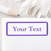 Stickers ou Étiquettes violets moyens avec texte p (En situation)