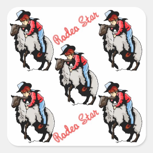 Stickers Ouest Parti Favoriser Rodeo Mutton Bustin (Devant)