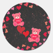 Stickers Ours et Coeur de Charme (Devant)