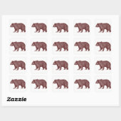 Stickers Ours Grizzly (Feuille)