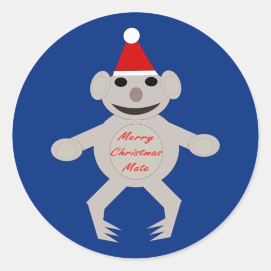 Stickers Ours Koala de Noël australien (Devant)