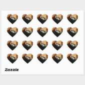 Stickers Ours Panda Rouge Cute (Feuille)