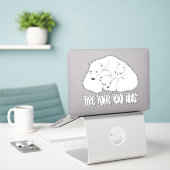 Stickers Ours Polaire Draps Cube Ours Personnalisé (Ordinateur portable sur le bureau)