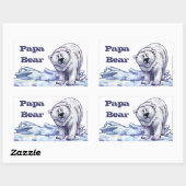 Stickers Ours polaire Papa Bear (Feuille)
