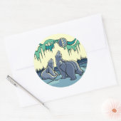 Stickers Ours Polaire Stickers Art Faune et Cadeau (Enveloppe)