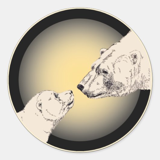 Stickers Ours Polaire Stickers Ours Faune et Stick (Devant)