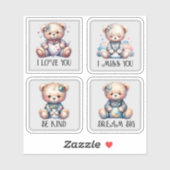 Stickers Ours Teddy (Feuille)