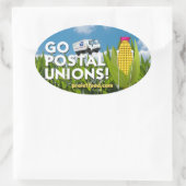 Stickers Ovale (4/pg) - Go Postal Unions! (Sac)
