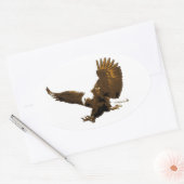 Stickers ovale Bald Eagle Landing (Enveloppe)