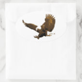 Stickers ovale Bald Eagle Landing (Sac)
