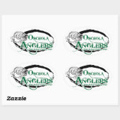 Stickers ovale, brillant, 4,5 x 2,7 pouces (feuill (Feuille)