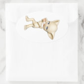 Stickers ovale Chat dansant (Sac)