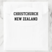 stickers ovale Christchurch Nouvelle-Zélande (Sac)