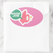 Stickers ovale de bon emploi (Sac)