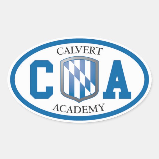 Stickers Ovale de Calvert Academy (Ensemble de qua (Devant)