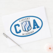 Stickers Ovale de Calvert Academy (Ensemble de qua (Enveloppe)