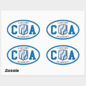 Stickers Ovale de Calvert Academy (Ensemble de qua (Feuille)