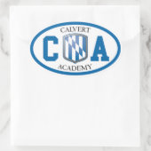 Stickers Ovale de Calvert Academy (Ensemble de qua (Sac)
