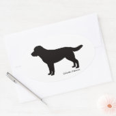 Stickers ovale du Labrador Retriever (Enveloppe)