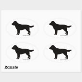 Stickers ovale du Labrador Retriever (Feuille)