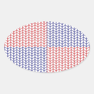 Stickers ovale KNIT AMÉRICAIN