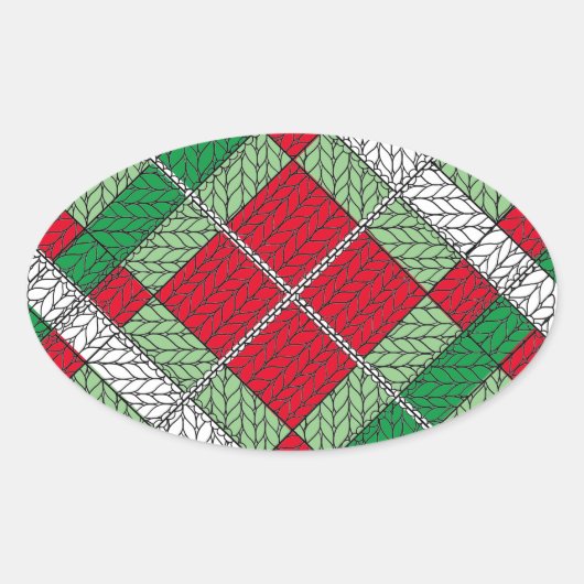 Stickers ovale KNIT JACQUARD VACANCES (Devant)
