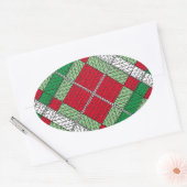 Stickers ovale KNIT JACQUARD VACANCES (Enveloppe)