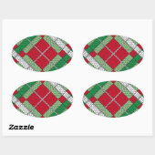 Stickers ovale KNIT JACQUARD VACANCES (Feuille)