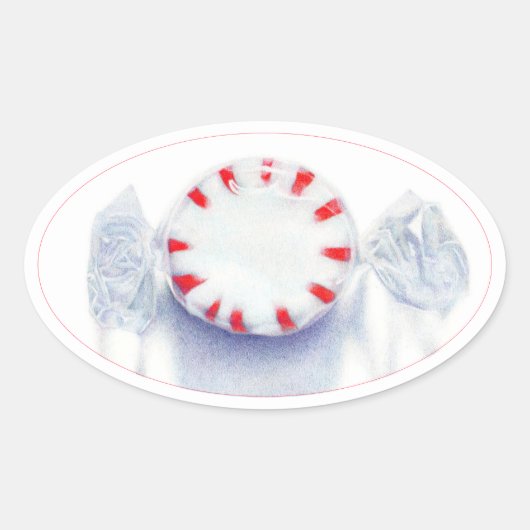 Stickers ovale PEPPERMINT (Devant)