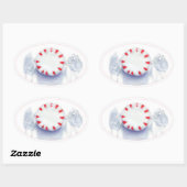 Stickers ovale PEPPERMINT (Feuille)