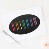 Stickers Ovale PLANCHE / Noir (Enveloppe)