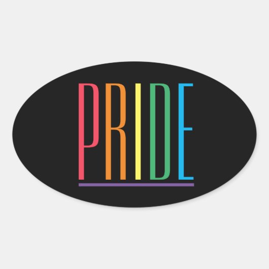 Stickers ovale PRIDE II (Devant)