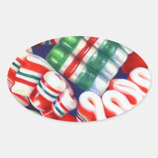 Stickers ovale RIBBON CANDY (Devant)