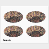 Stickers ovale rose Brown, orange, or (Feuille)