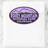 stickers ovale violet du parc national des Rocheus (Sac)
