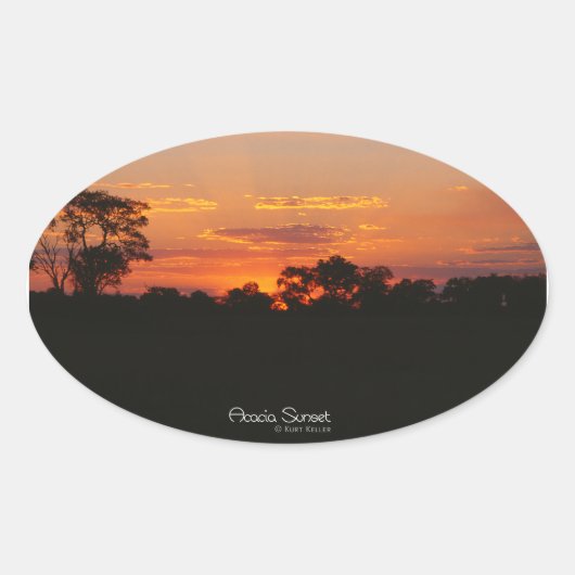 Stickers ovales Acacia Sunset (Devant)