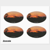 Stickers ovales Acacia Sunset (Feuille)