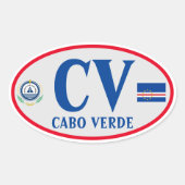 Stickers ovales Cabo Verde / Cap Vert (Devant)