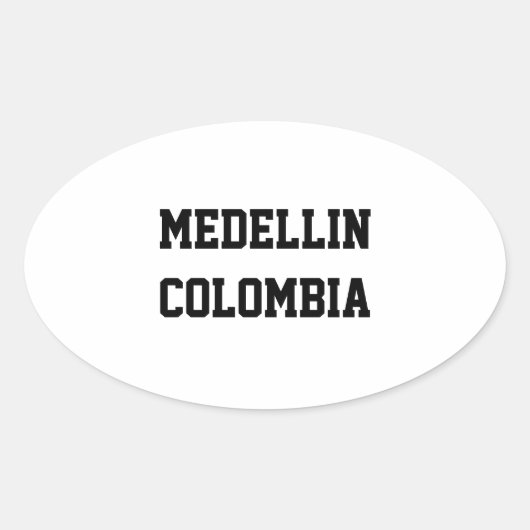 stickers ovales Medellin Colombie (Devant)