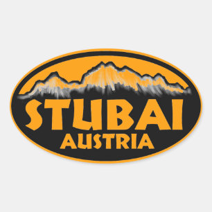 stickers ovales oranges de Stubai Autriche